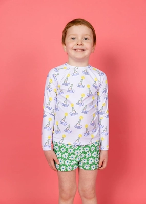 Croc | Mini Rashguard Top (Unisex) boys summer swimwear, boys rash guard swim sets