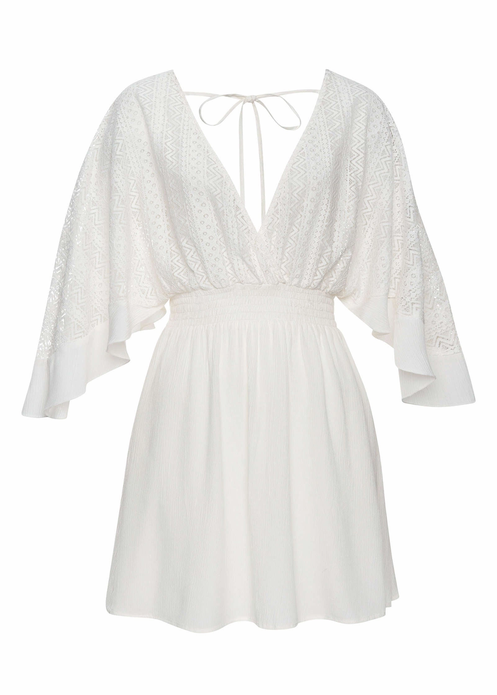 Crochet Coverup Dress - Cream