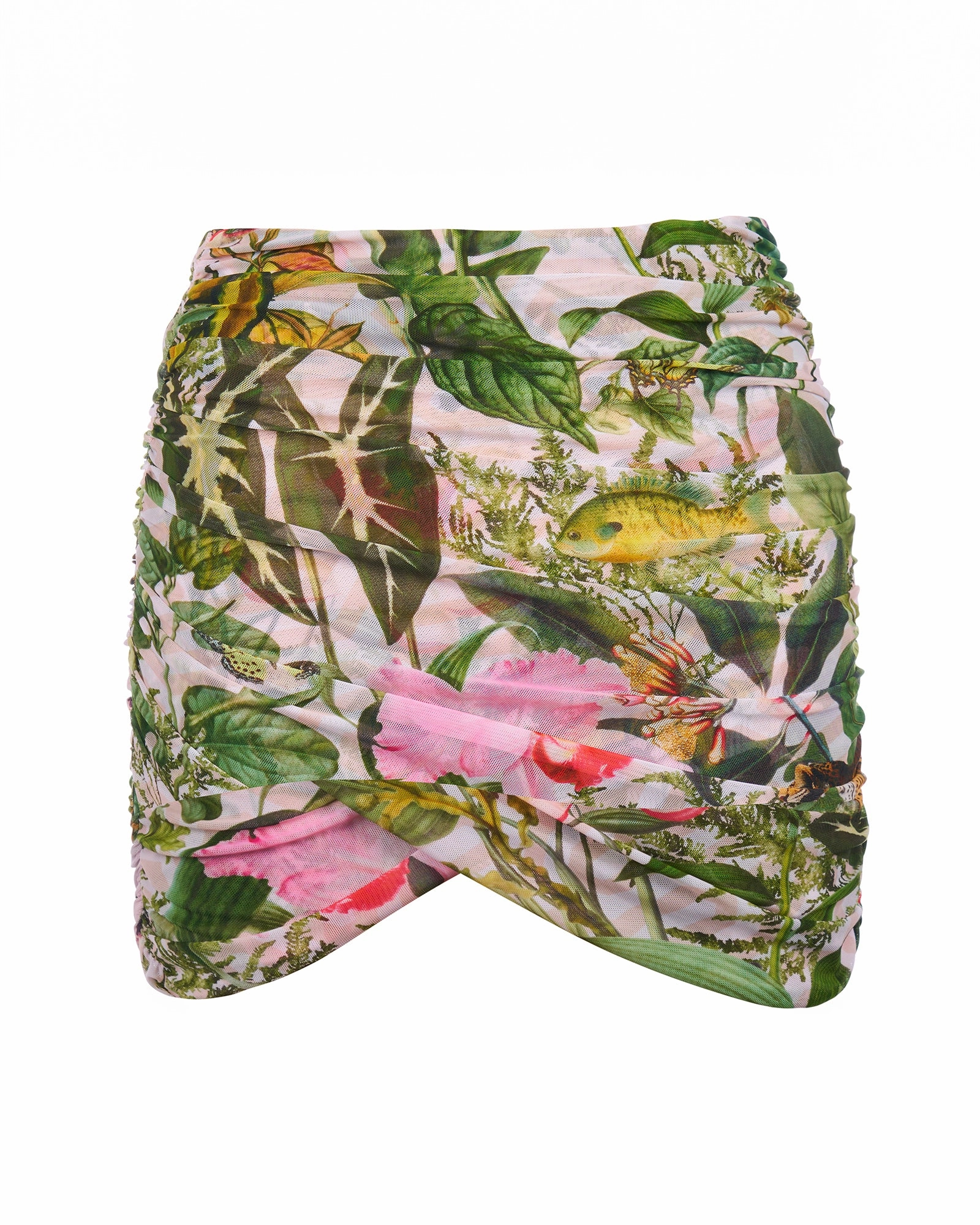 Cross Mesh Skirty - Floral Ambrosia