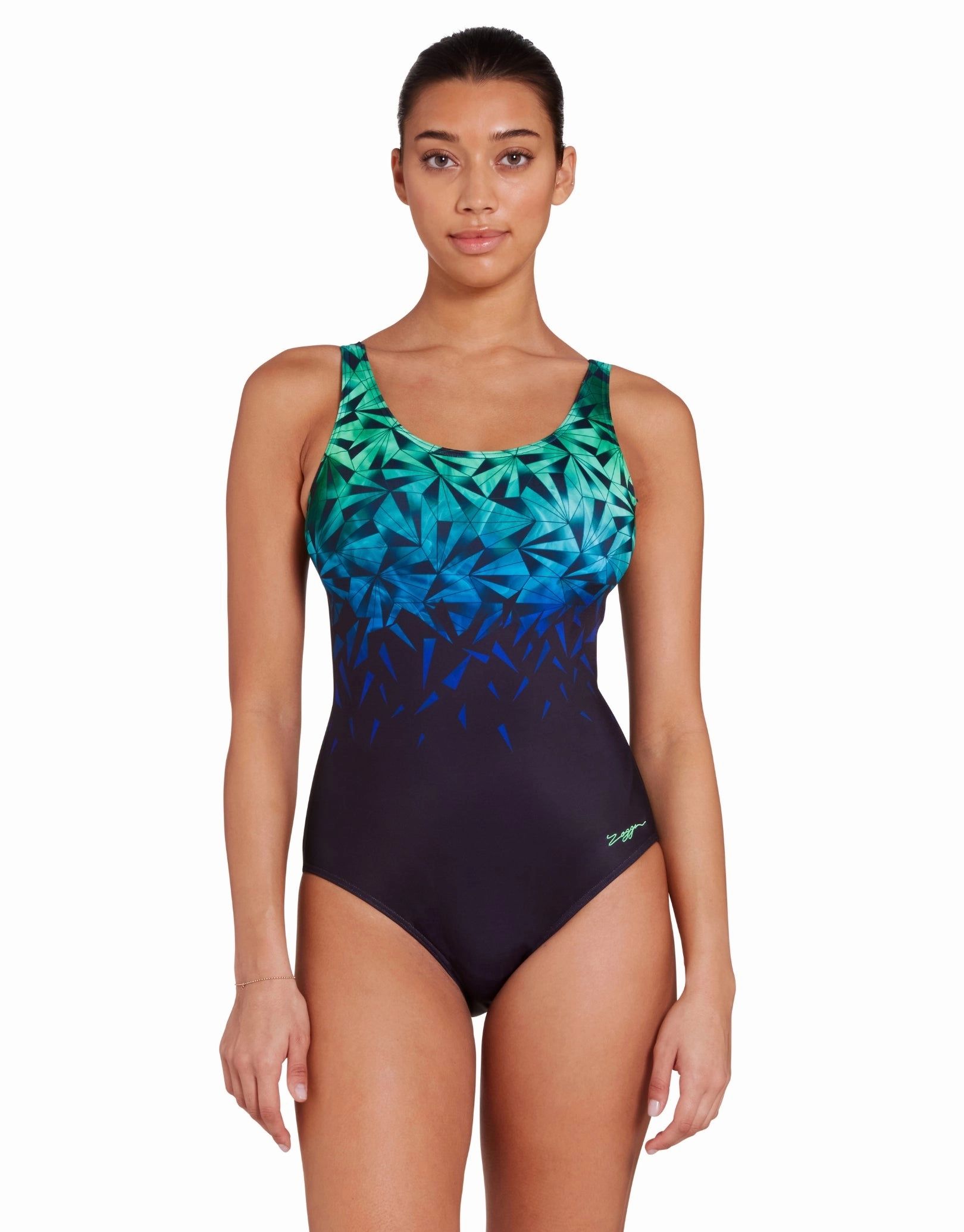 Cyber Adjustable Scoopback Swimsuit - Blue/Black zoggs swimwear for women, zoggs goggles and swimsuits