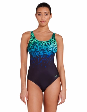 Cyber Adjustable Scoopback Swimsuit - Blue/Black zoggs swimwear for women, zoggs goggles and swimsuits