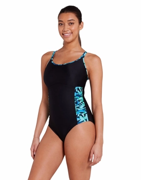 Cyber Multiway Swimsuit - Black/Blue zoggs swimwear for women, zoggs goggles and swimsuits