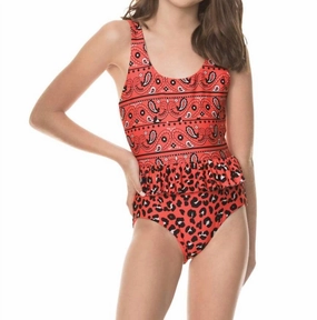 Dancer Nebula Jasmin Girls One Piece In Orange cute swimsuits for teen girls, modest teen swimwear