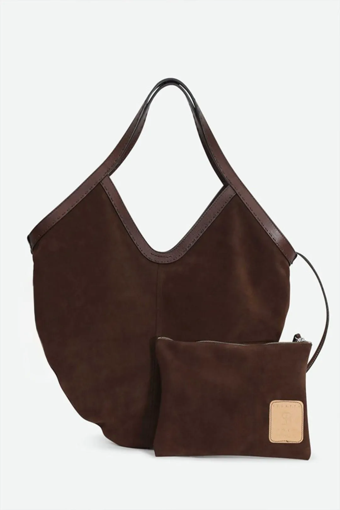 DANTE HOBO BAG IN ITALIAN DEEP MOCHA SUEDE
