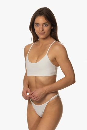 Darya Bikini Bottom - White all types of swimwear, full coverage swimwear for all ages
