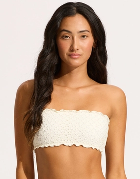 Daydreamer Tube Bikini Top - Vanilla full coverage swim tops, cute bikini tops