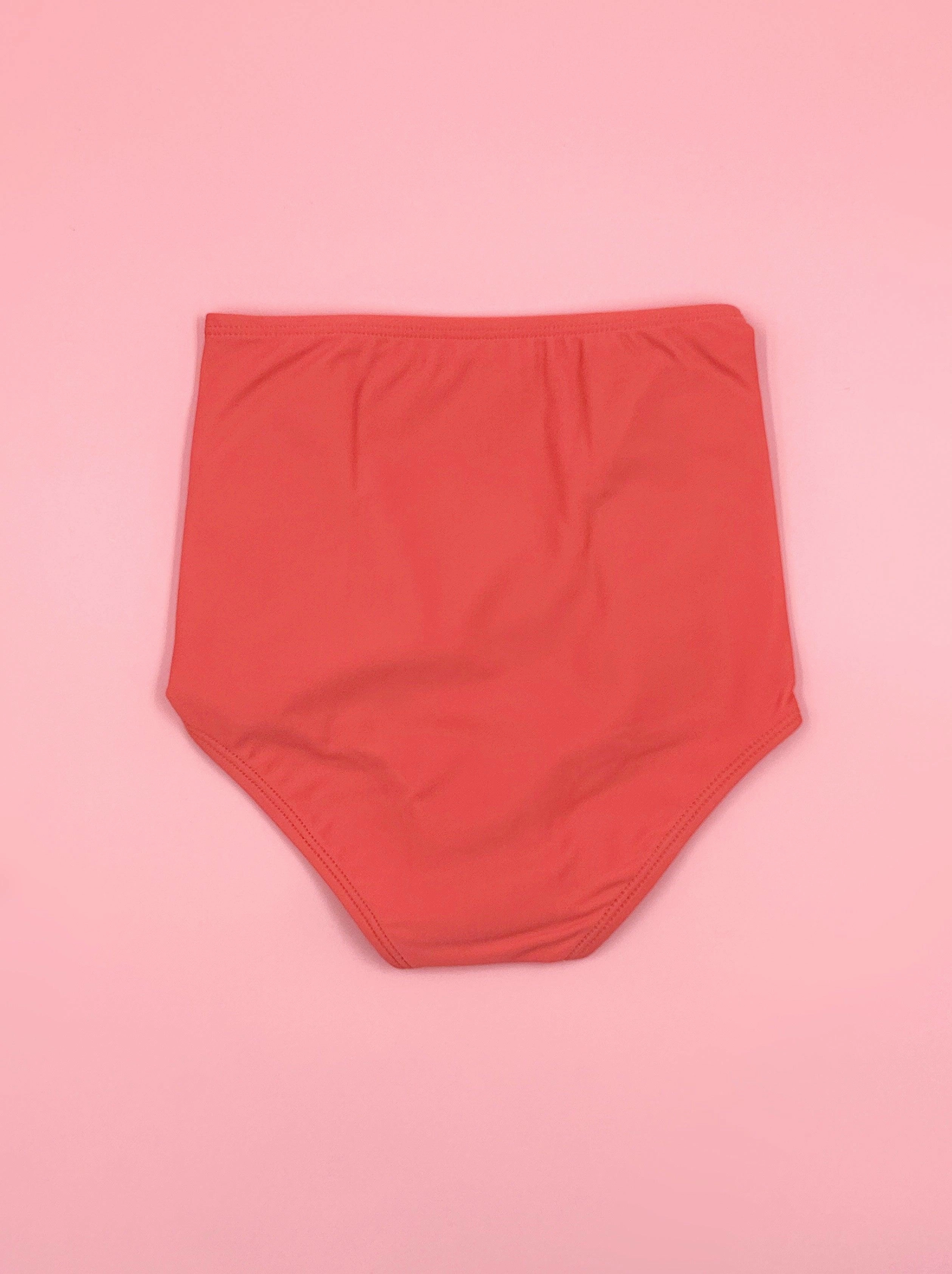 Deep Coral | Mini Down in Front Ruffle Bottoms
