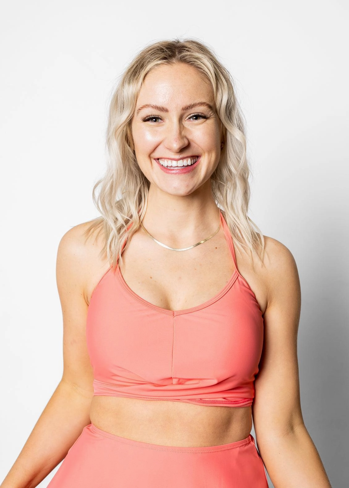 Deep Coral | Tied-Up Top tankini swim tops, adjustable bikini tops