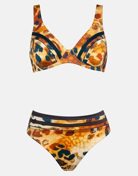 Desert Sunset Underwired Bikini Set full coverage swim tops, cute bikini tops