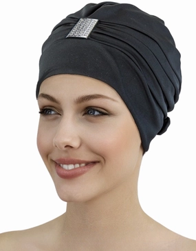 Diamante Swim Cap - Black fashy swimwear collection, fashy thermal swimwear