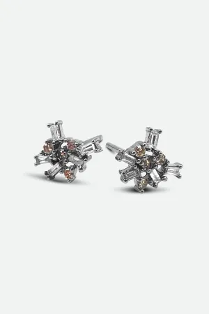 DIAMOND BAGUETTE CLUSTER STUD