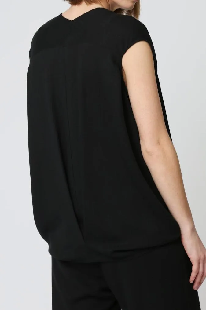 DION V-NECK TOP IN WOOL BLEND