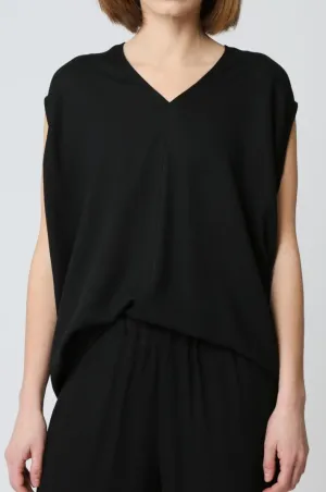 DION V-NECK TOP IN WOOL BLEND