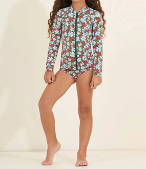Ditsyduo Cherish Girls Rashguard Set cute swimsuits for teen girls, modest teen swimwear