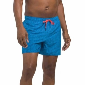 Dive In Swim Truck In Mediterranean Blue mens beach swimwear, quick dry mens swimsuits