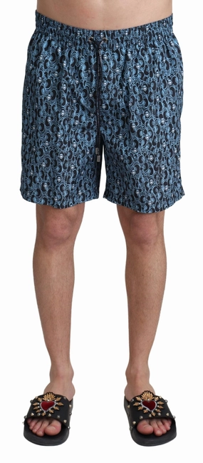 Dolce & Gabbana Chic Drawstring Swim Men's Trunks mens full coverage swimwear, stylish mens swim trunks