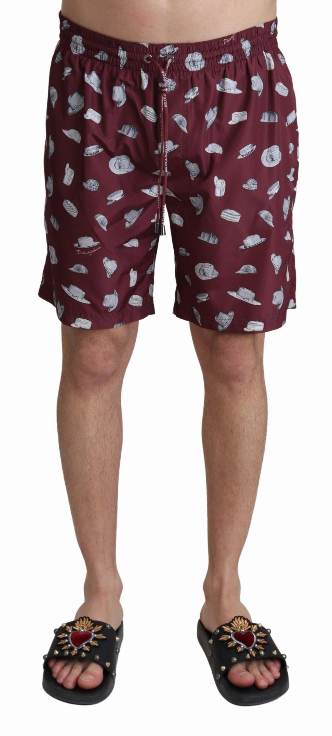 Dolce & Gabbana Elegant Beachwear Men's Trunks mens full coverage swimwear, stylish mens swim trunks