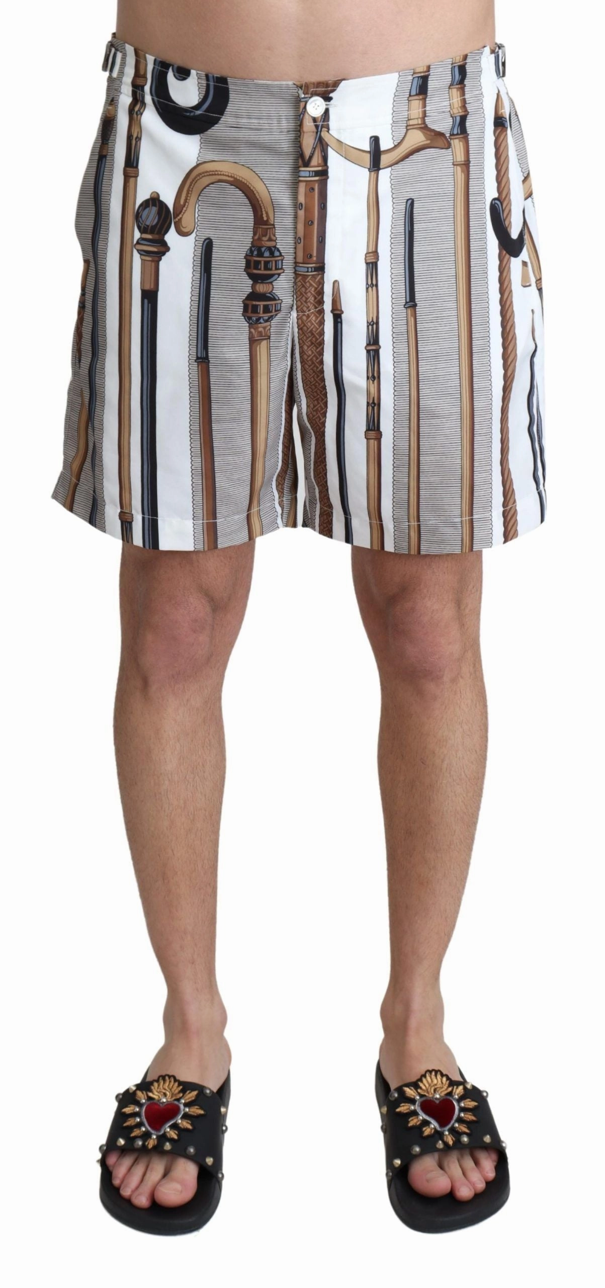 Dolce & Gabbana Elegant multi Swim Men's Shorts mens full coverage swimwear, stylish mens swim trunks