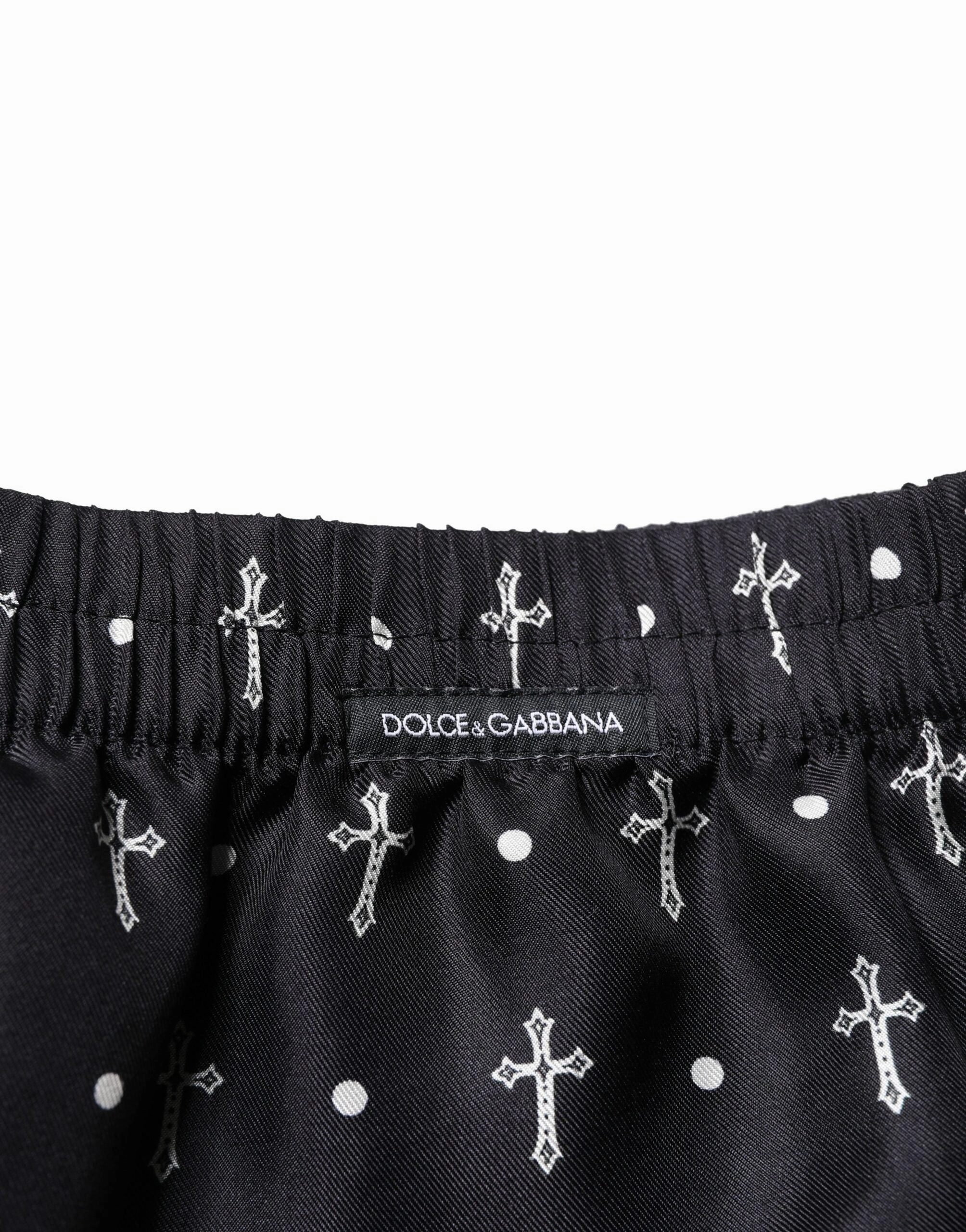 Dolce & Gabbana Silk Printed Beachwear Shorts Men's Swimwear