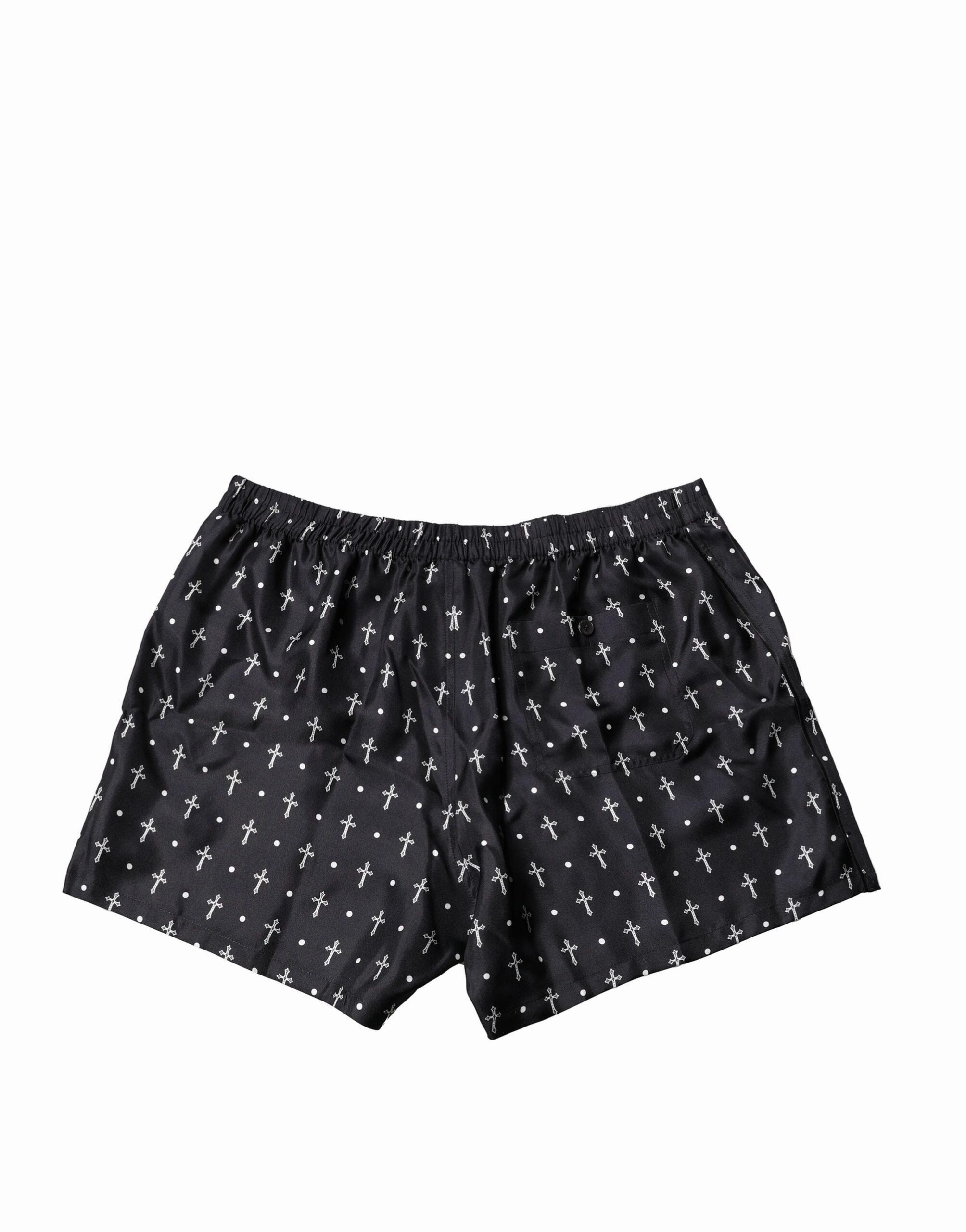 Dolce & Gabbana Silk Printed Beachwear Shorts Men's Swimwear