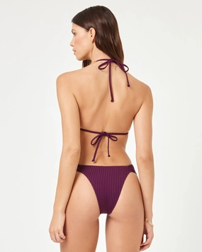 Dolce Bikini Bottom - Merlot ruched bikini bottoms, hipster swimwear bottoms