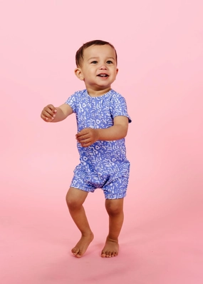Doodles | Baby Shorties Rashguard (Unisex) girls full coverage swimwear, kids swimwear for pool