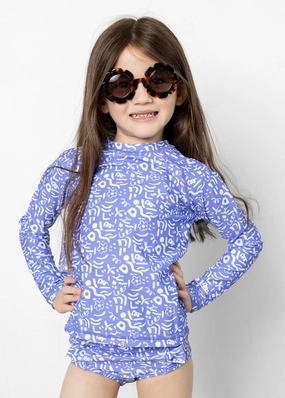 Doodles | Mini Rashguard Top (Unisex) boys summer swimwear, boys rash guard swim sets