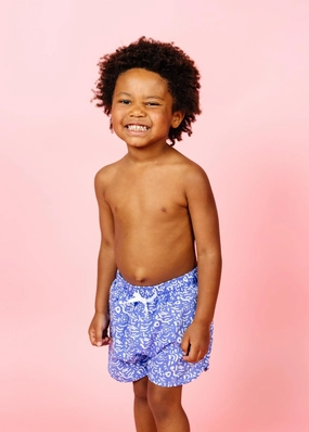 Doodles | Mini Retro Shorties boys summer swimwear, boys rash guard swim sets
