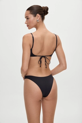 Dove Classic Bikini Bottom - Black beach bikini styles for women, modern cut swim bikinis