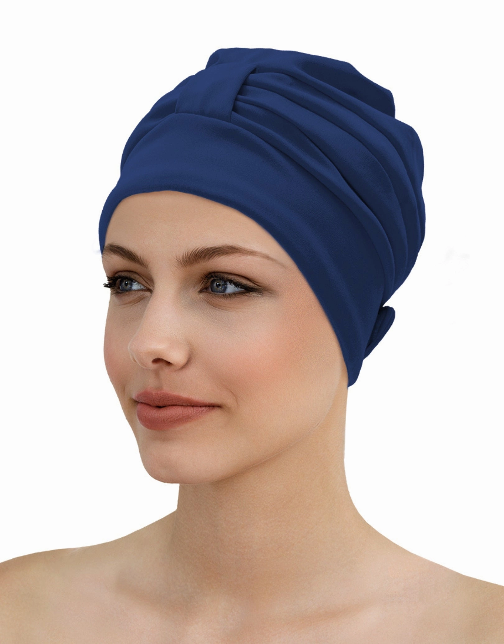 Draped Fabric Swim Cap fashy swimwear collection, fashy thermal swimwear