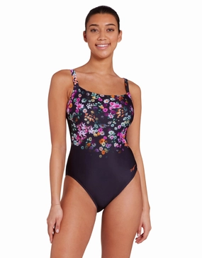 Dream Adjustable Classicback Swimsuit - Black/Multi zoggs swimwear for women, zoggs goggles and swimsuits
