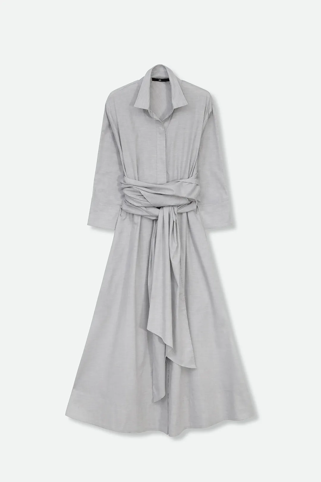 DUSK DRESS IN ITALIAN COTTON FINE POPLIN
