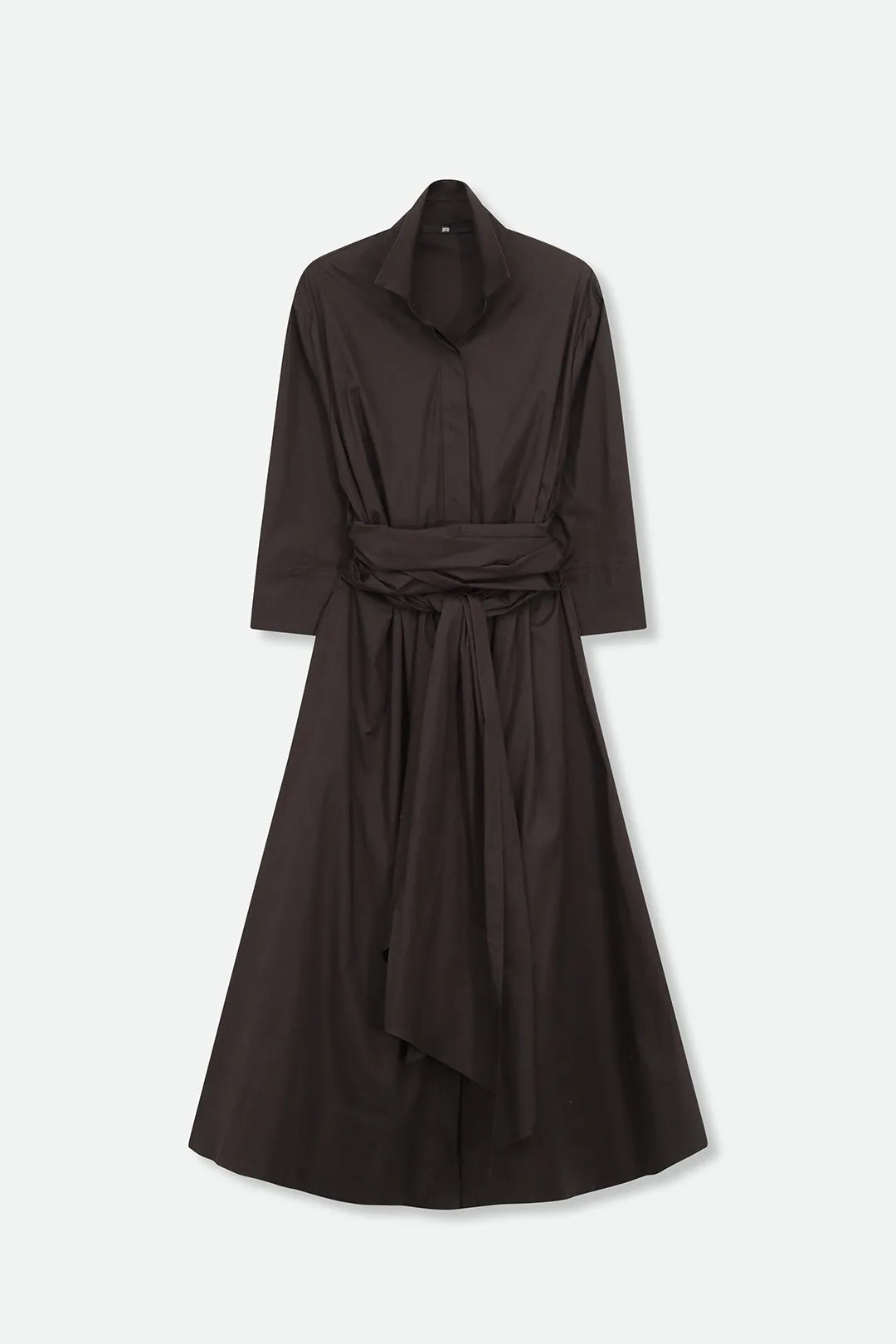 DUSK DRESS IN ITALIAN COTTON FINE POPLIN