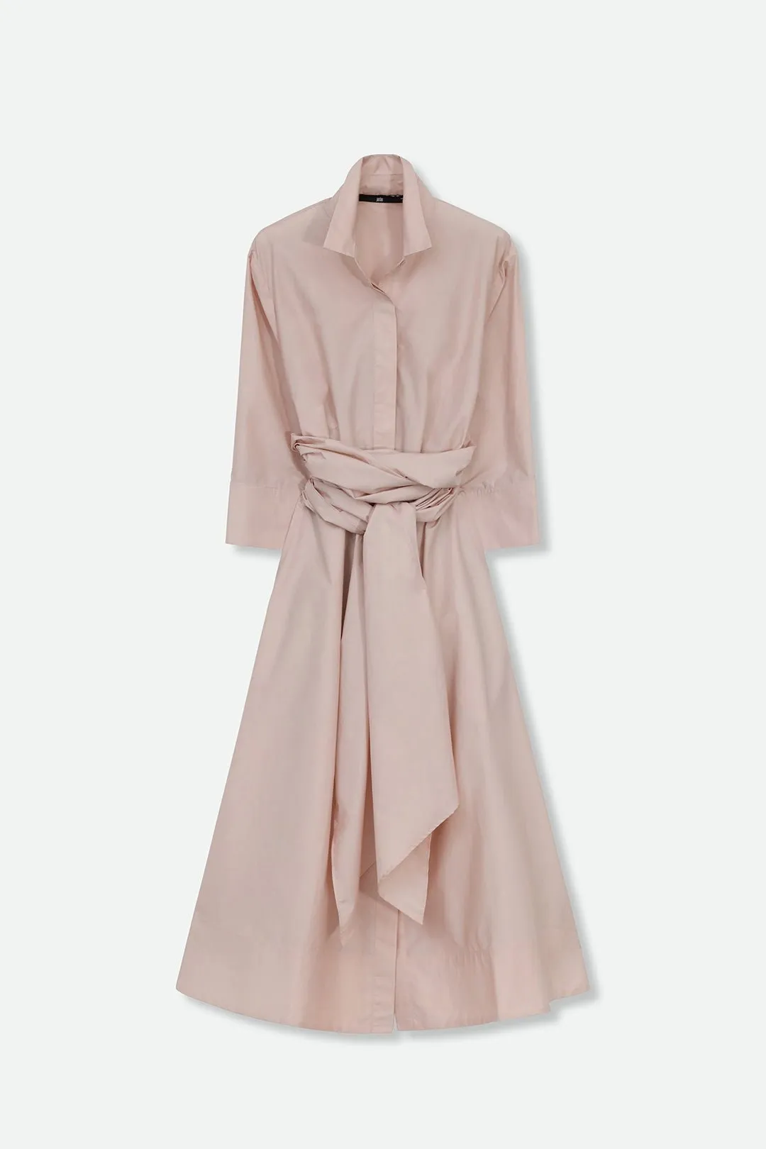 DUSK DRESS IN ITALIAN COTTON FINE POPLIN