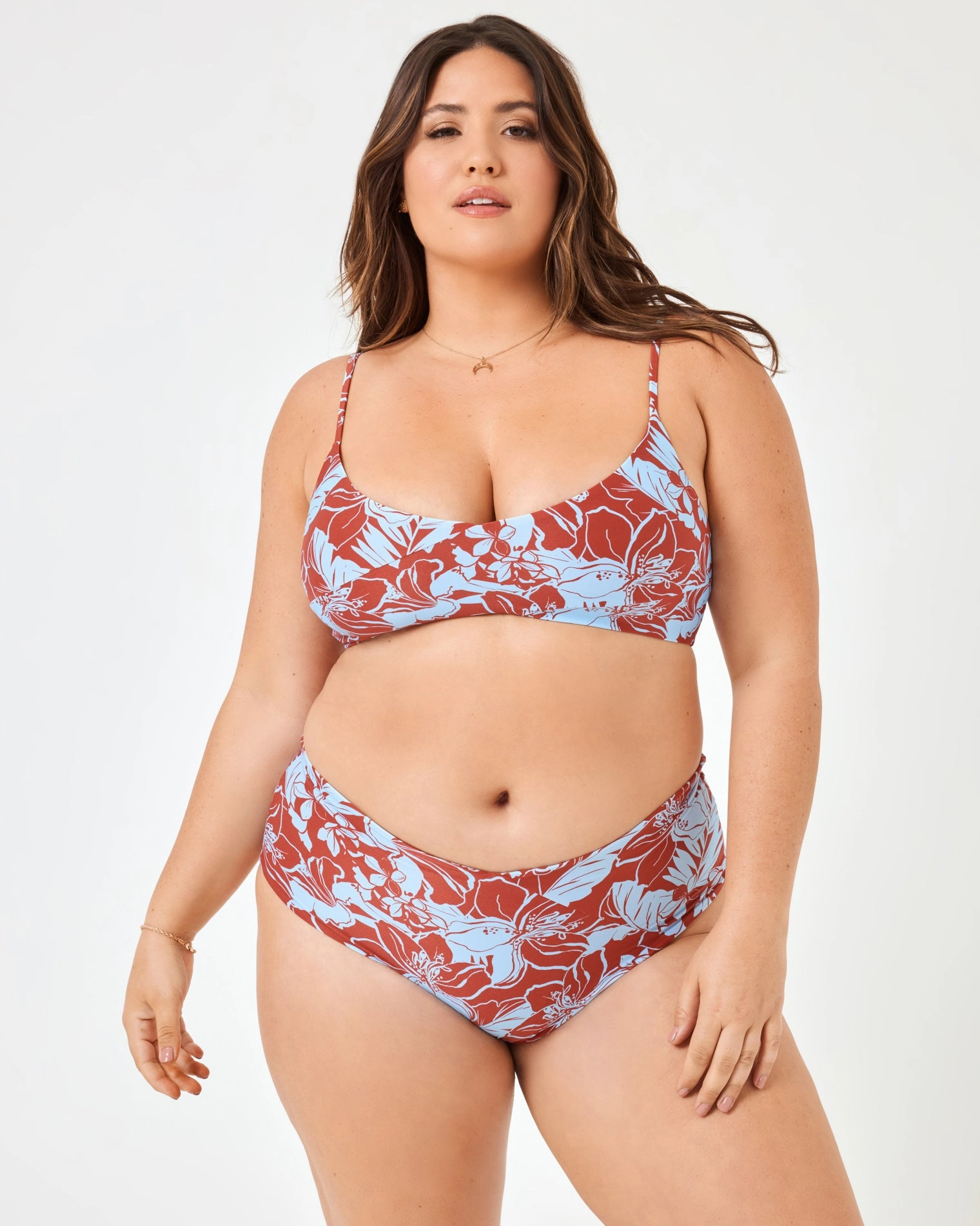 Eco Chic Econyl High Tide Bikini Top - Going Tropical