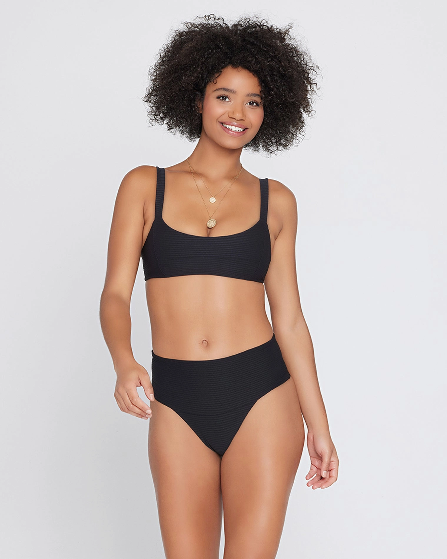 Eco Chic Repreve Desi Bikini Bottom - Black
