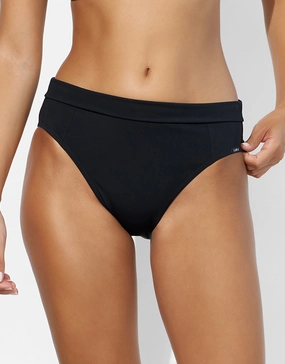 Eco Shape Bikini Pant - Black adjustable swim bottoms women, flattering bikini bottoms