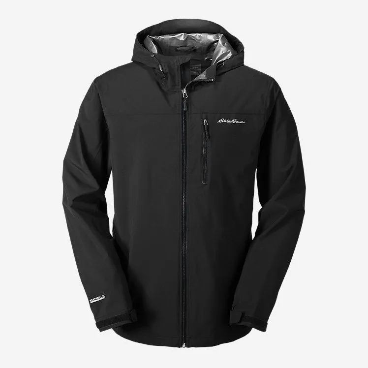 Eddie Bauer Men's Cloud Cap Stretch 2.0 Waterproof Rain Jacket - Black Eddie Bauer