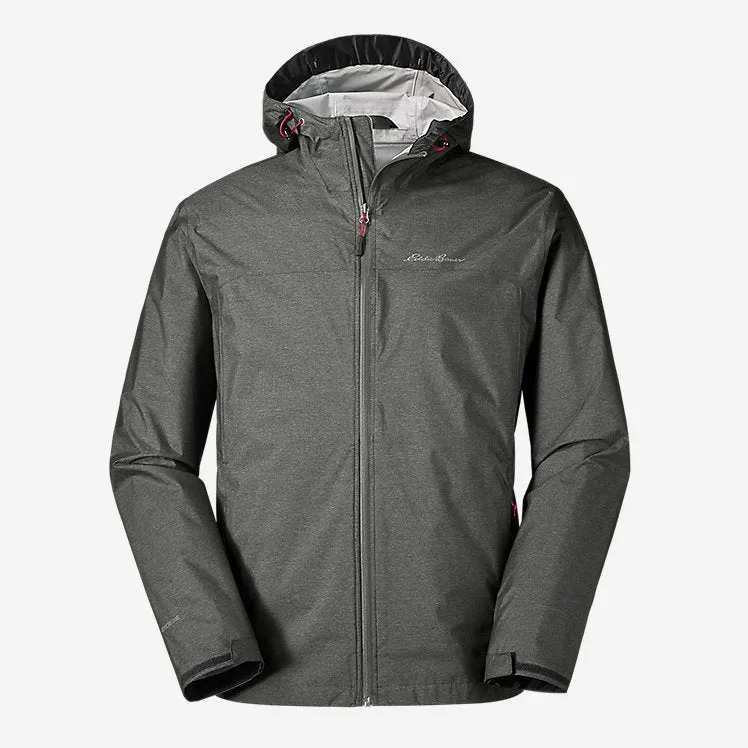 Eddie Bauer Men's Cloud Cap Waterproof Rain Jacket Lightweight - Grey Eddie Bauer