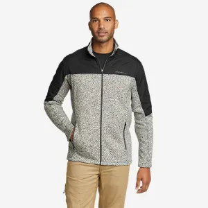 Eddie Bauer Men's Convector Full-Zip Hybrid Fleece Jacket - Gray Heather Eddie Bauer
