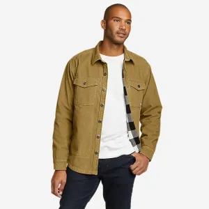 Eddie Bauer Men's Faultline Corduroy Shirt Jacket - Dark Tan Eddie Bauer
