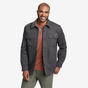 Eddie Bauer Men's Impact Canvas Flannel-Lined Shirt-Jacket - Coal Eddie Bauer