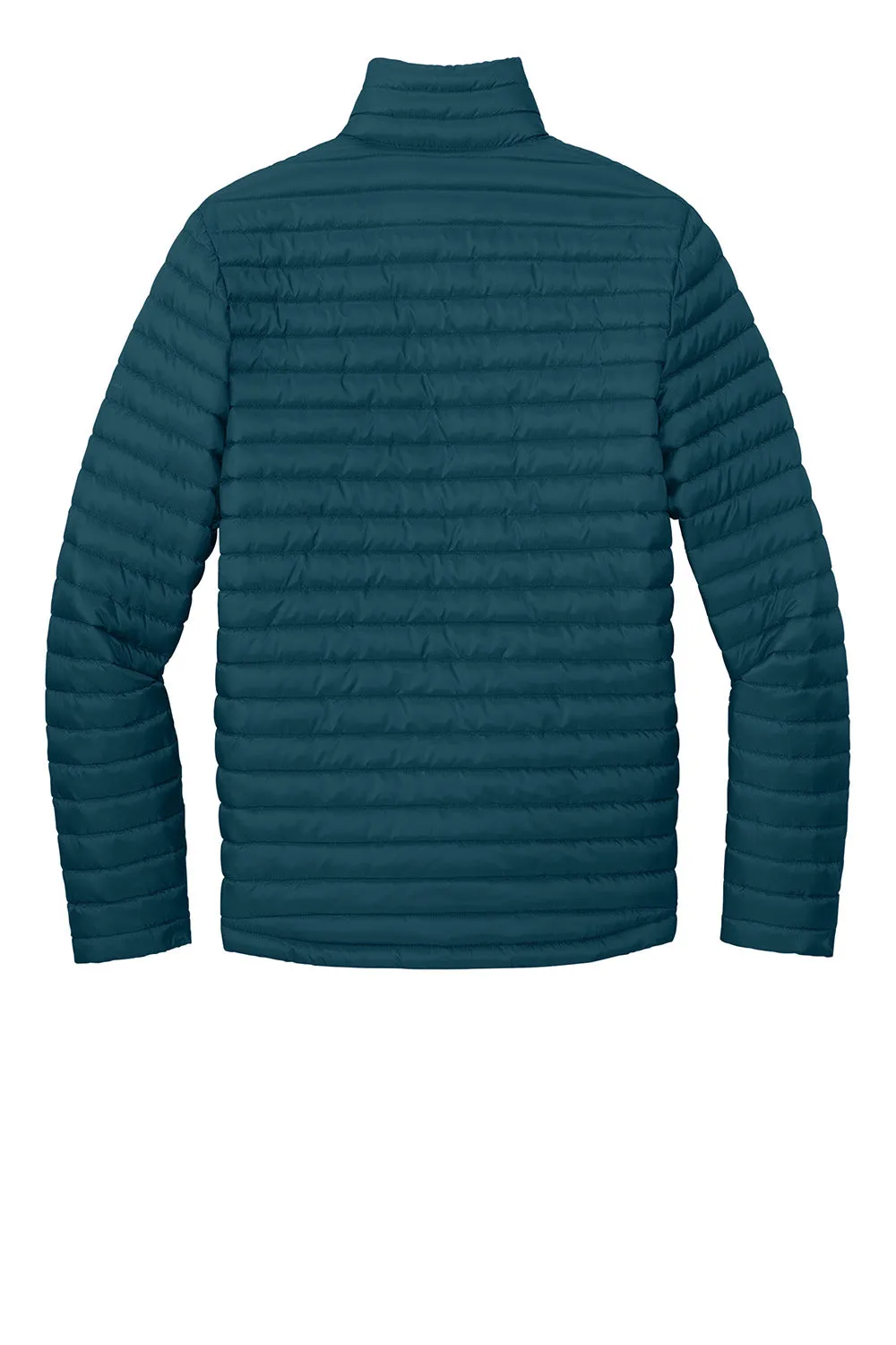 Eddie Bauer Mens Packable Quilted Water Resistant Full Zip Jacket - Adriatic Blue