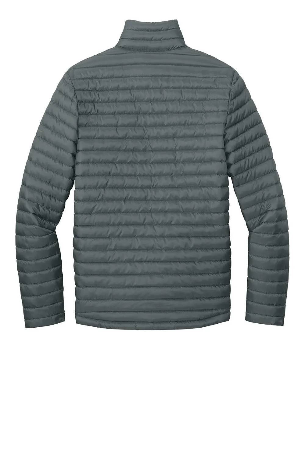 Eddie Bauer Mens Packable Quilted Water Resistant Full Zip Jacket - Metal Grey