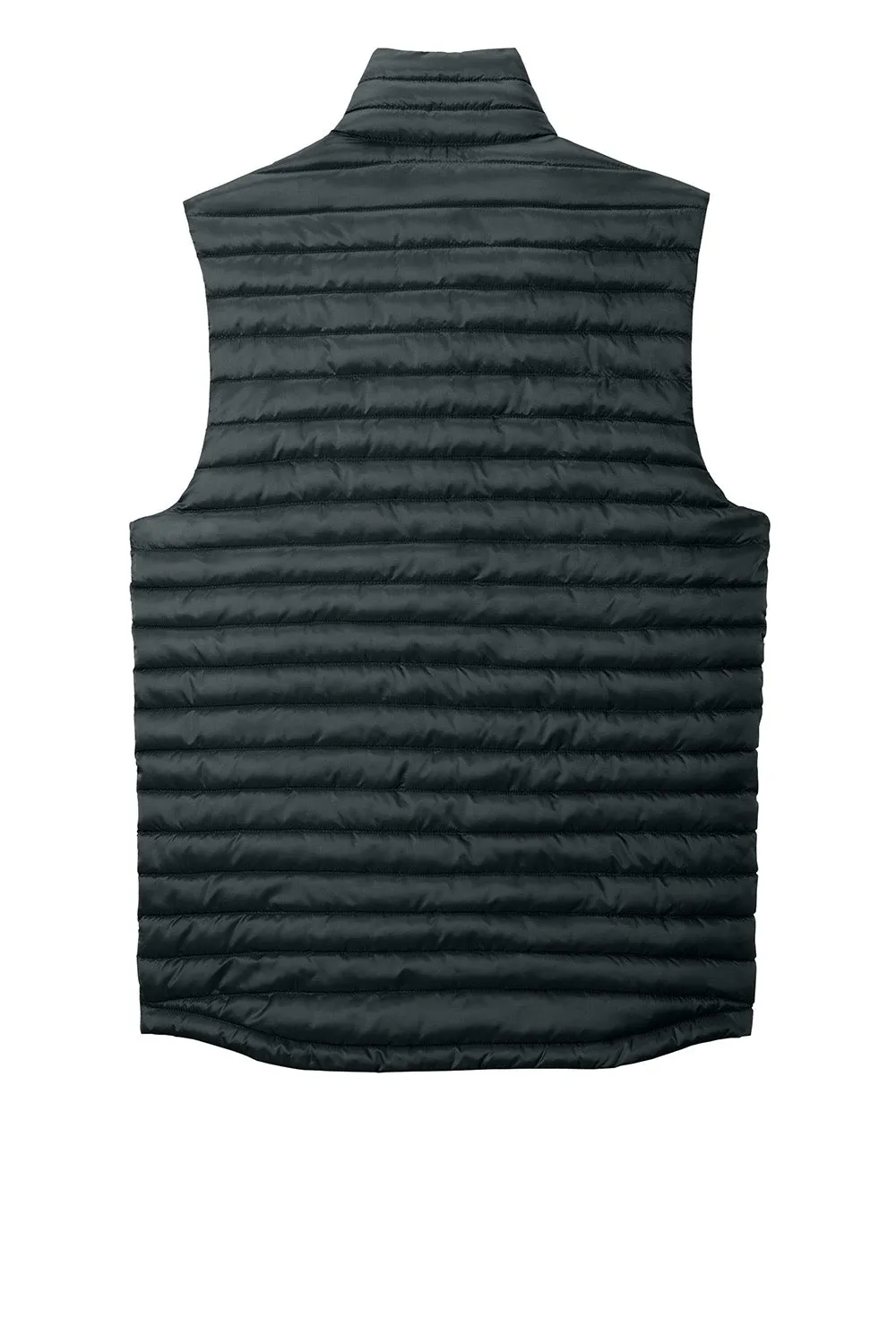 Eddie Bauer Mens Packable Quilted Water Resistant Full Zip Vest - Black