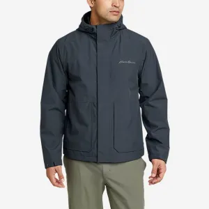 Eddie Bauer Men's Rainfoil Storm Waterproof Rain Jacket - Grey Eddie Bauer