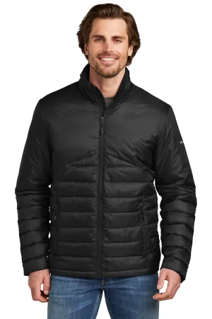 Eddie Bauer Mens Water Resistant Quilted Full Zip Jacket - Deep Black