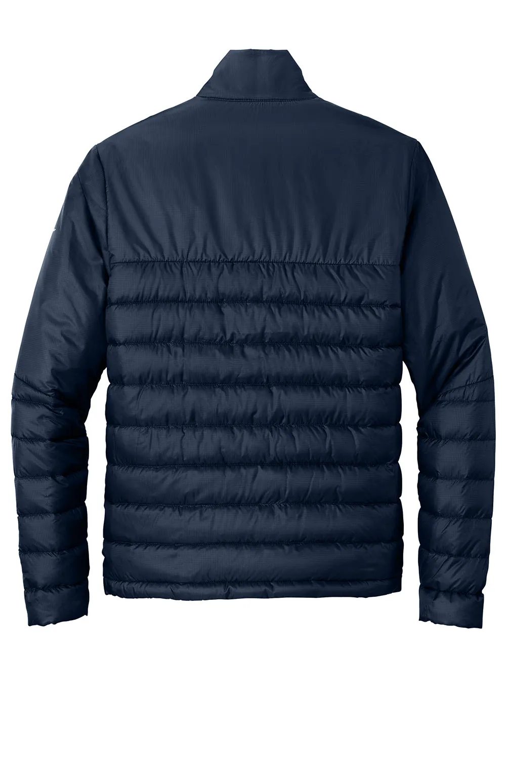 Eddie Bauer Mens Water Resistant Quilted Full Zip Jacket - River Navy Blue
