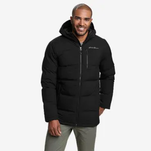 Eddie Bauer Men's Winter Coat Glacier Peak Seamless Stretch Down Parka Jacket - Black Eddie Bauer