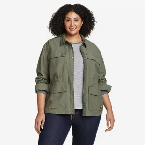 Eddie Bauer Plus Size Women's Trekker Shirt Jacket - Light Green Eddie Bauer